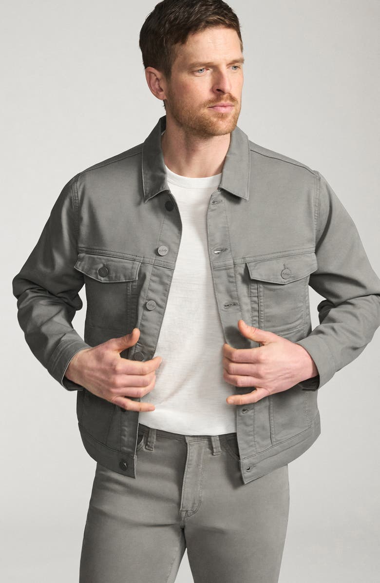 34 Heritage Bologna CoolMax<sup>®</sup> Twill Trucker Jacket, Alternate, color, Steel Coolmax