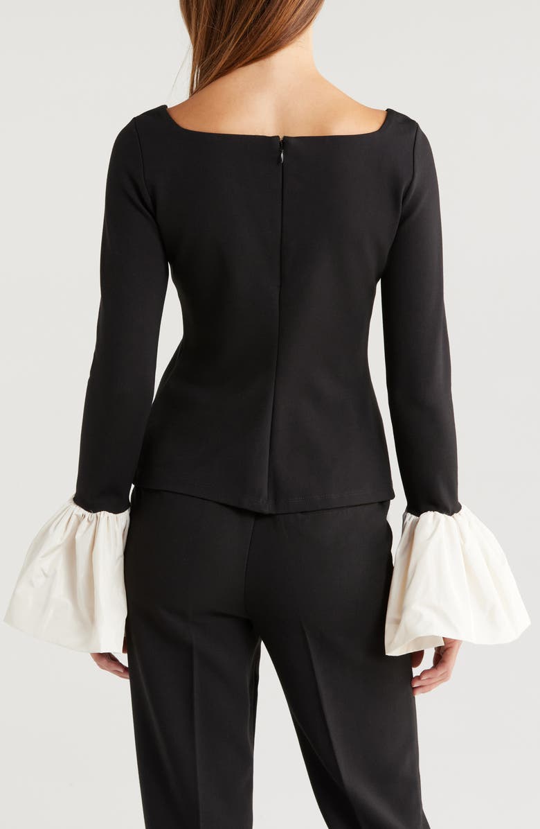 STAUD Paige Contrast Bell Cuff Top, Alternate, color,