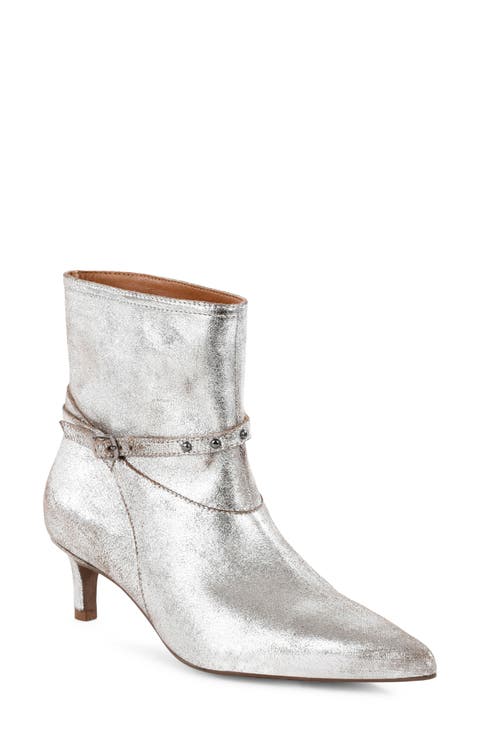 Milan Pointed Toe Kitten Heel Bootie (Women)