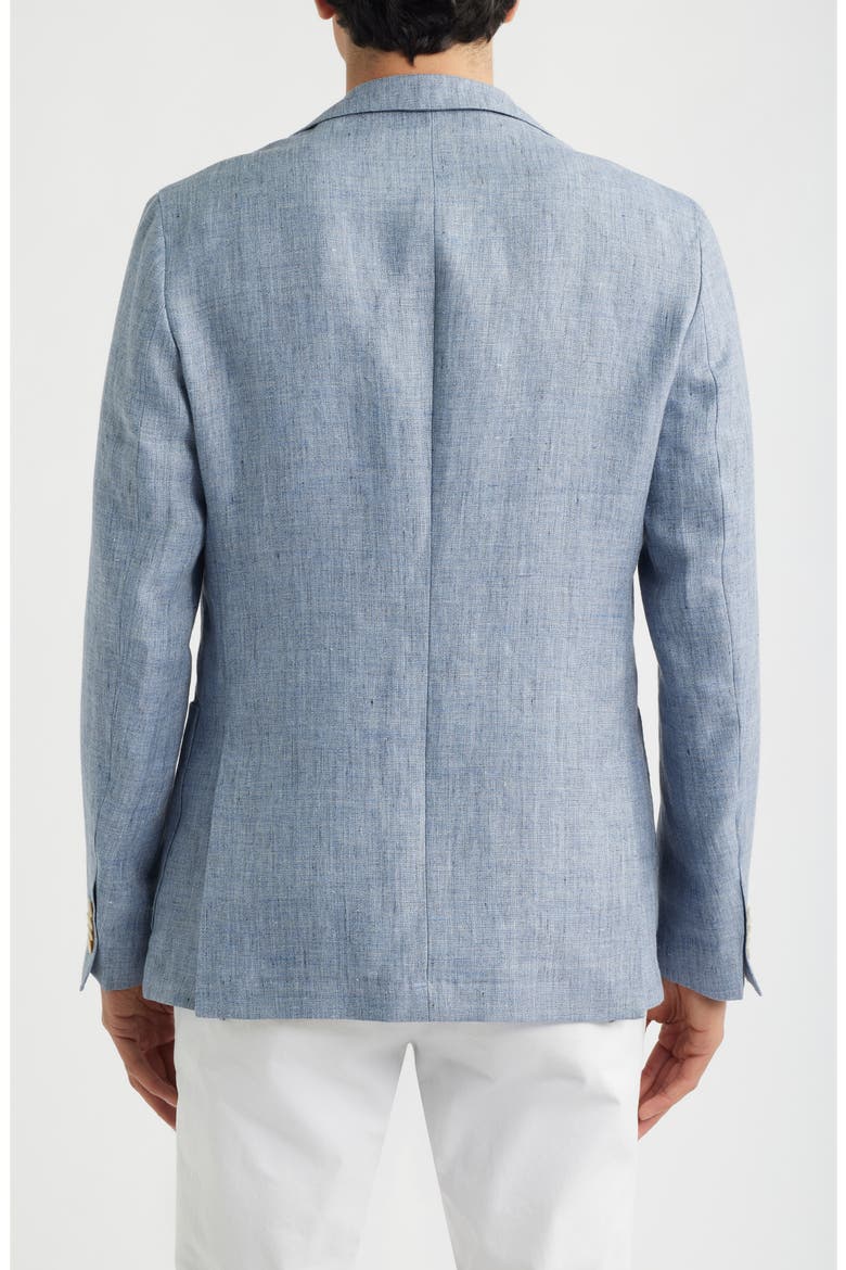 Hanry Slim Fit Blue Mélange Slub Linen Sport Coat, Alternate, color, OPEN BLUE