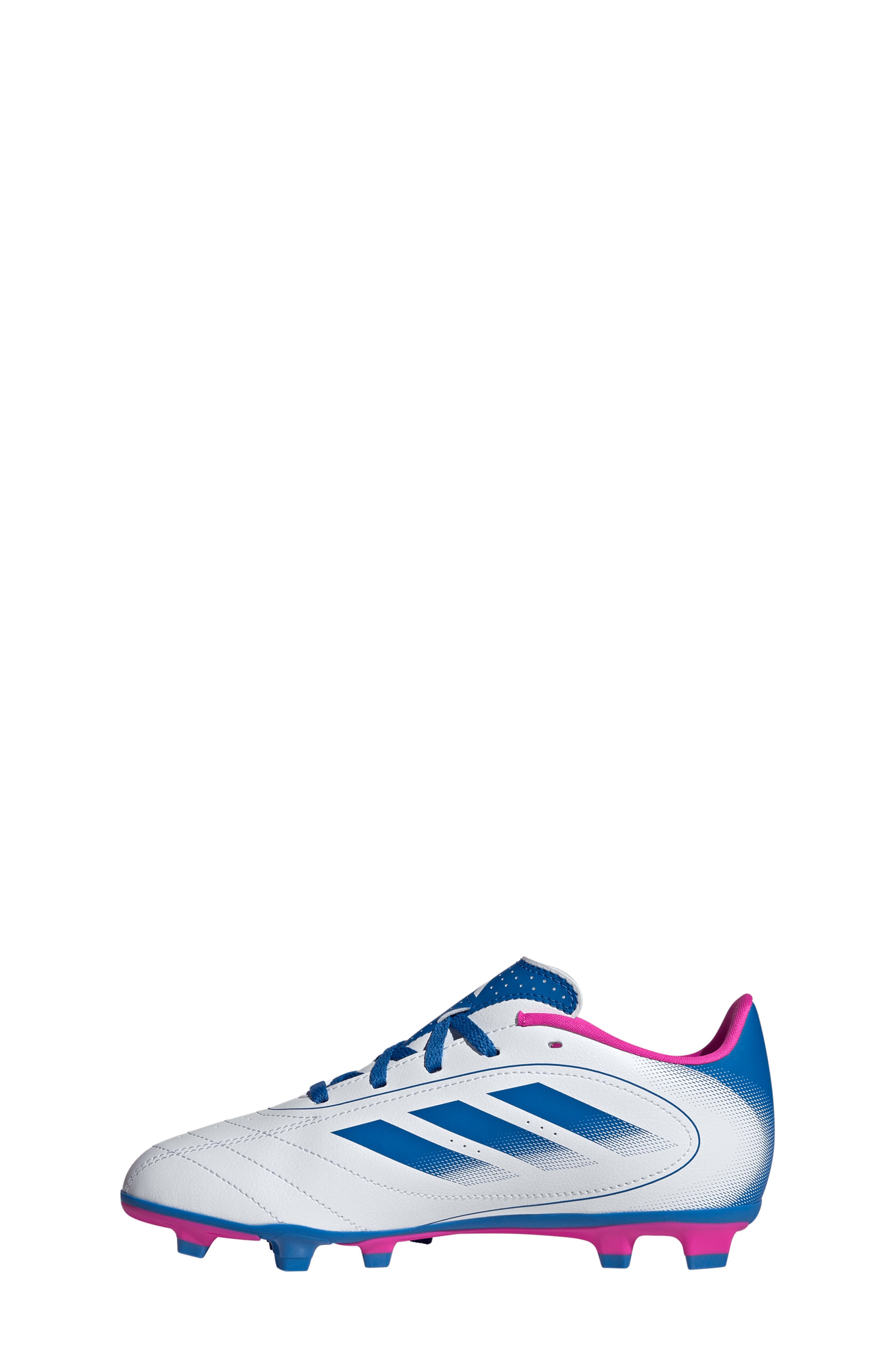 adidas Goletto IX Soccer Cleat, Alternate, color, White/ Royal/ Shock Pink