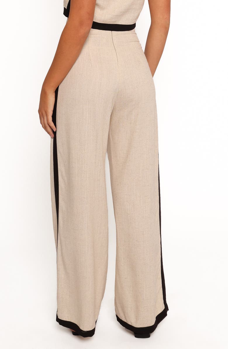 Petal & Pup Phoebe Stripe Pants, Alternate, color, Oatmeal Black