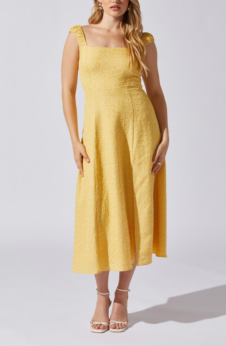 ASTR the Label Crinkle Maxi Dress, Alternate, color, Yellow