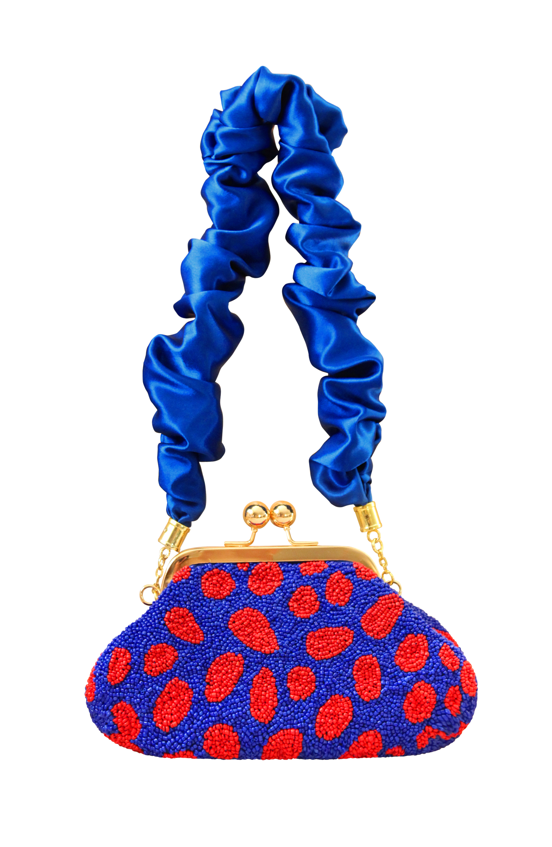 BRUNNA.CO The Arnoldi Mandy Hand-beaded Clutch, Main, color, Blue