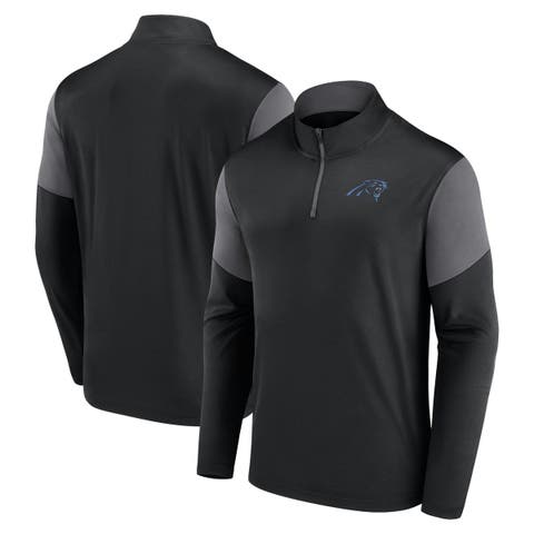 Men's Fanatics Black Carolina Panthers Primary Quarter-Zip Pullover