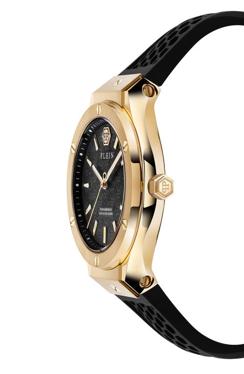 Philipp Plein Plein Underdog Silicone Watch In Ip Yellow Gold