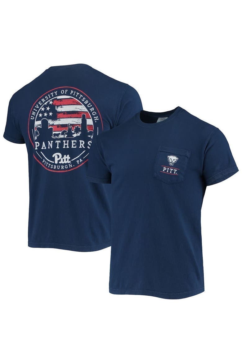 Men's Navy Pitt Panthers Campus Americana T-Shirt, Alternate, color, Navy