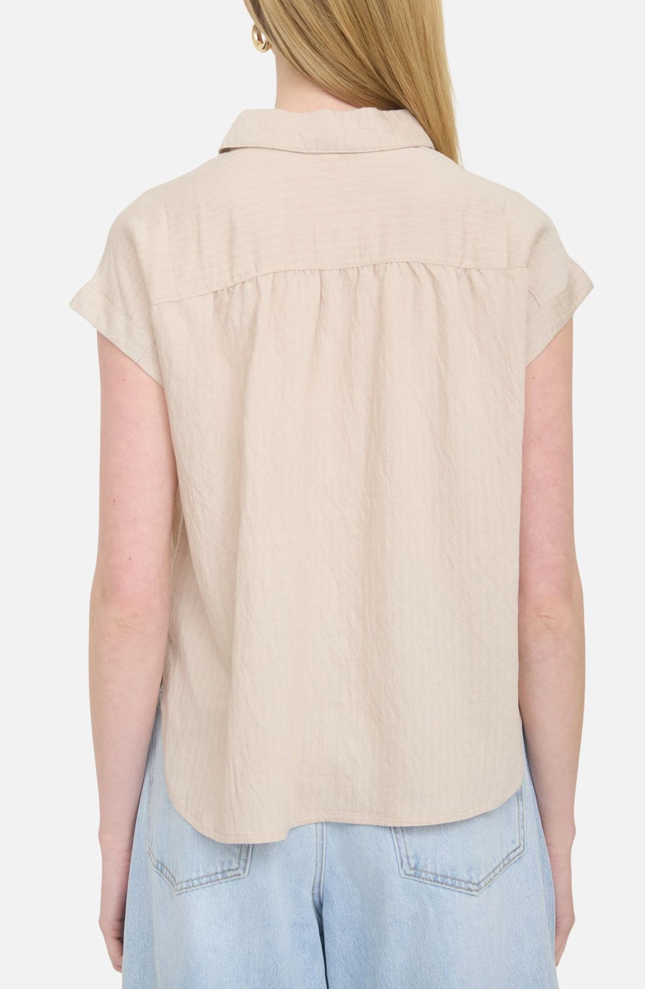 Collared Gauze Top - image 4