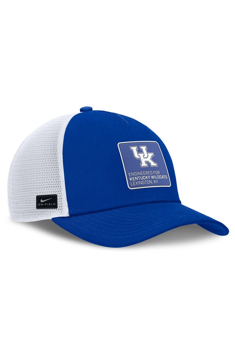 Nike Men's Nike Royal/White Kentucky Wildcats 2025 On-Field Rise Engineered Trucker Adjustable Hat, Alternate, color, Royal