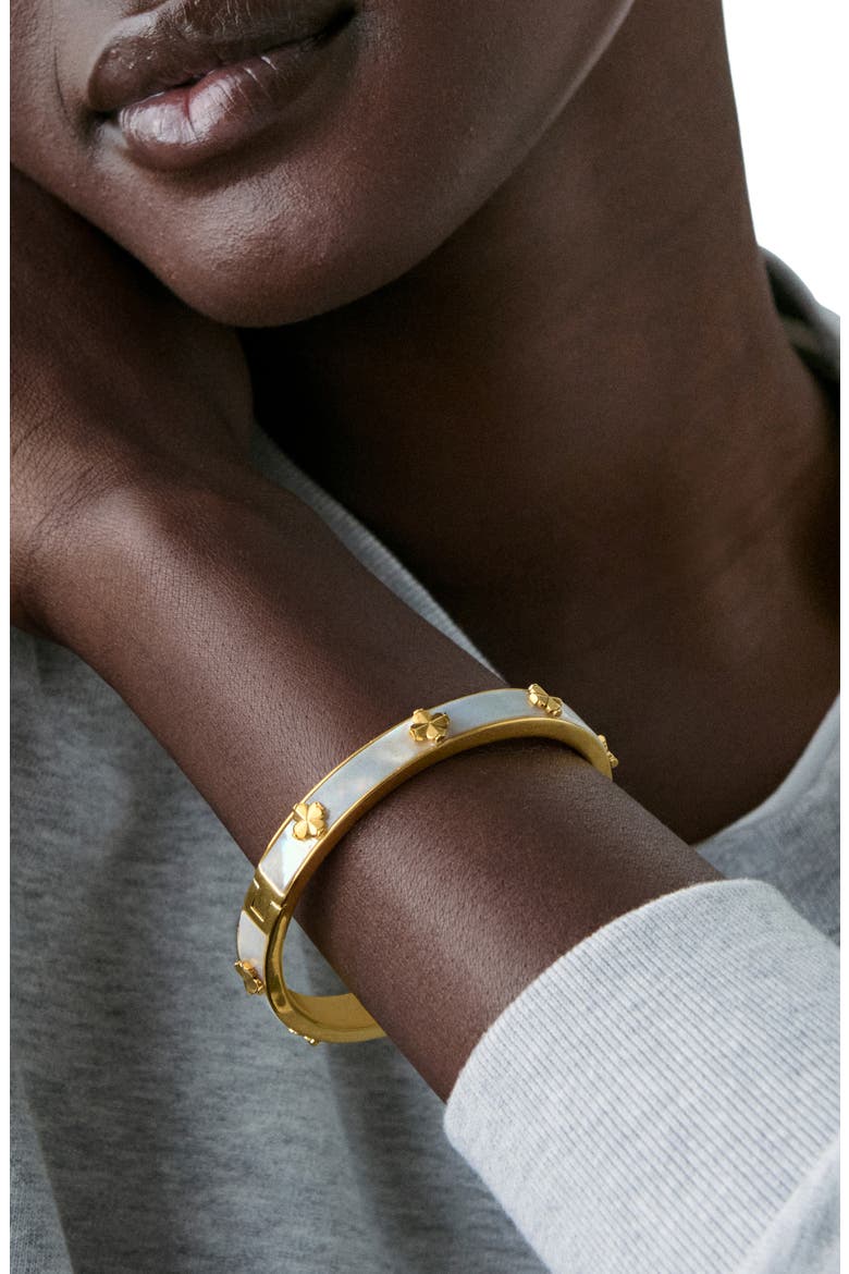 Mother of Pearl Hinged Bangle, Alternate, color, MOTHER OF PEARL
