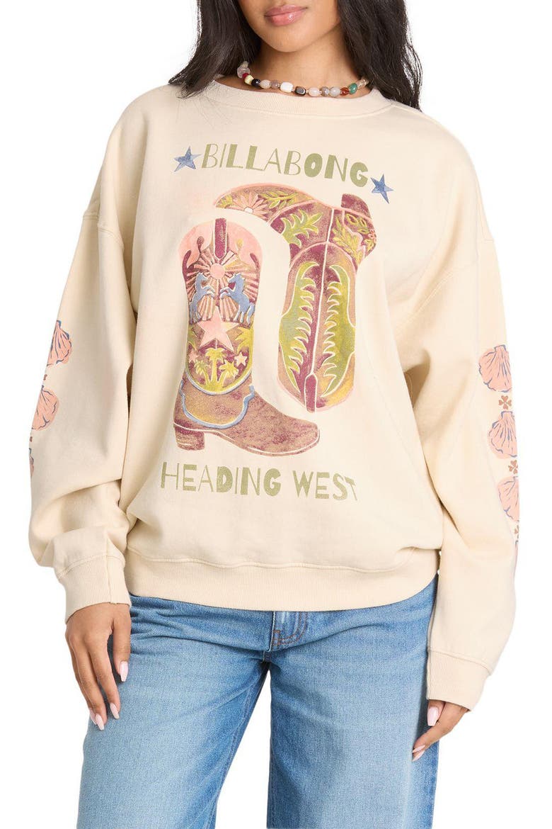 Ride In Graphic Sweatshirt, Main, color, WHITE CAP
