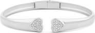 SHYMI Open Pavé Heart Cuff Bracelet