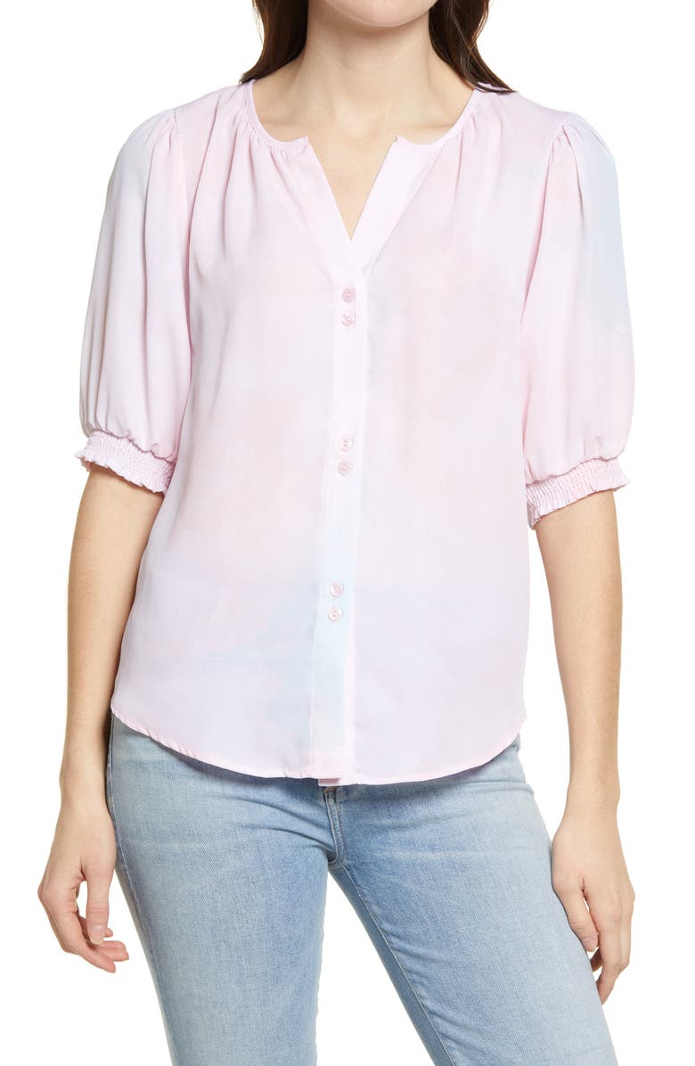 Bobeau Valerie Button Front Top, Main, color, 