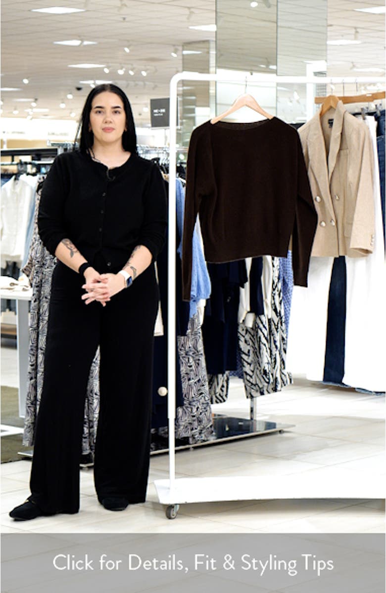 Tori Boatneck Crop Cashmere Sweater, sales video thumbnail