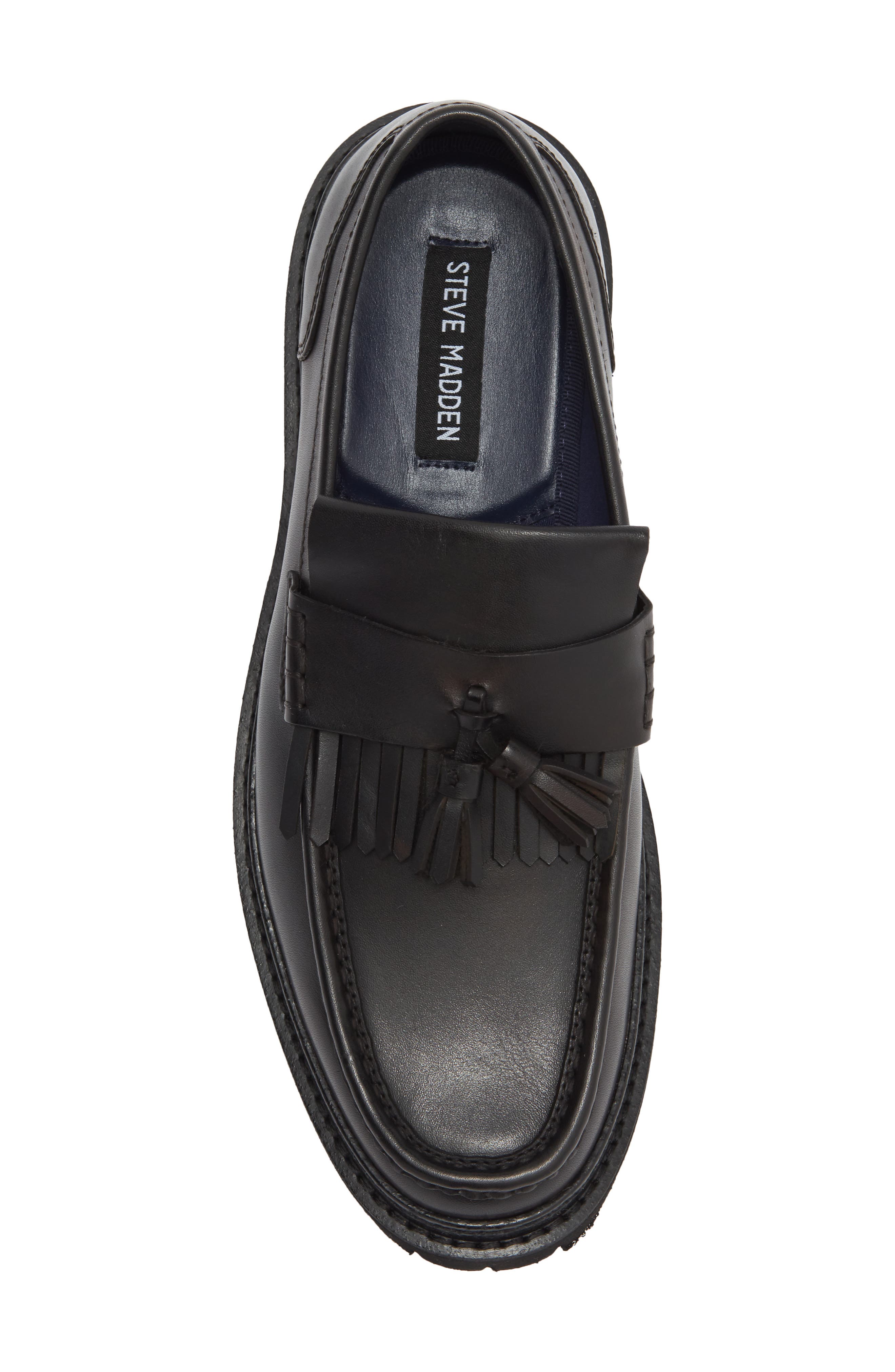 Ankara Kiltie Loafer, Alternate, color, BLACK LEATHER