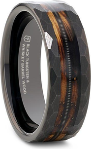 Larson Jewelers Riff Barrel Wood Tungsten Wedding Band