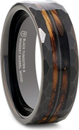 Larson Jewelers Riff Barrel Wood Tungsten Wedding Band