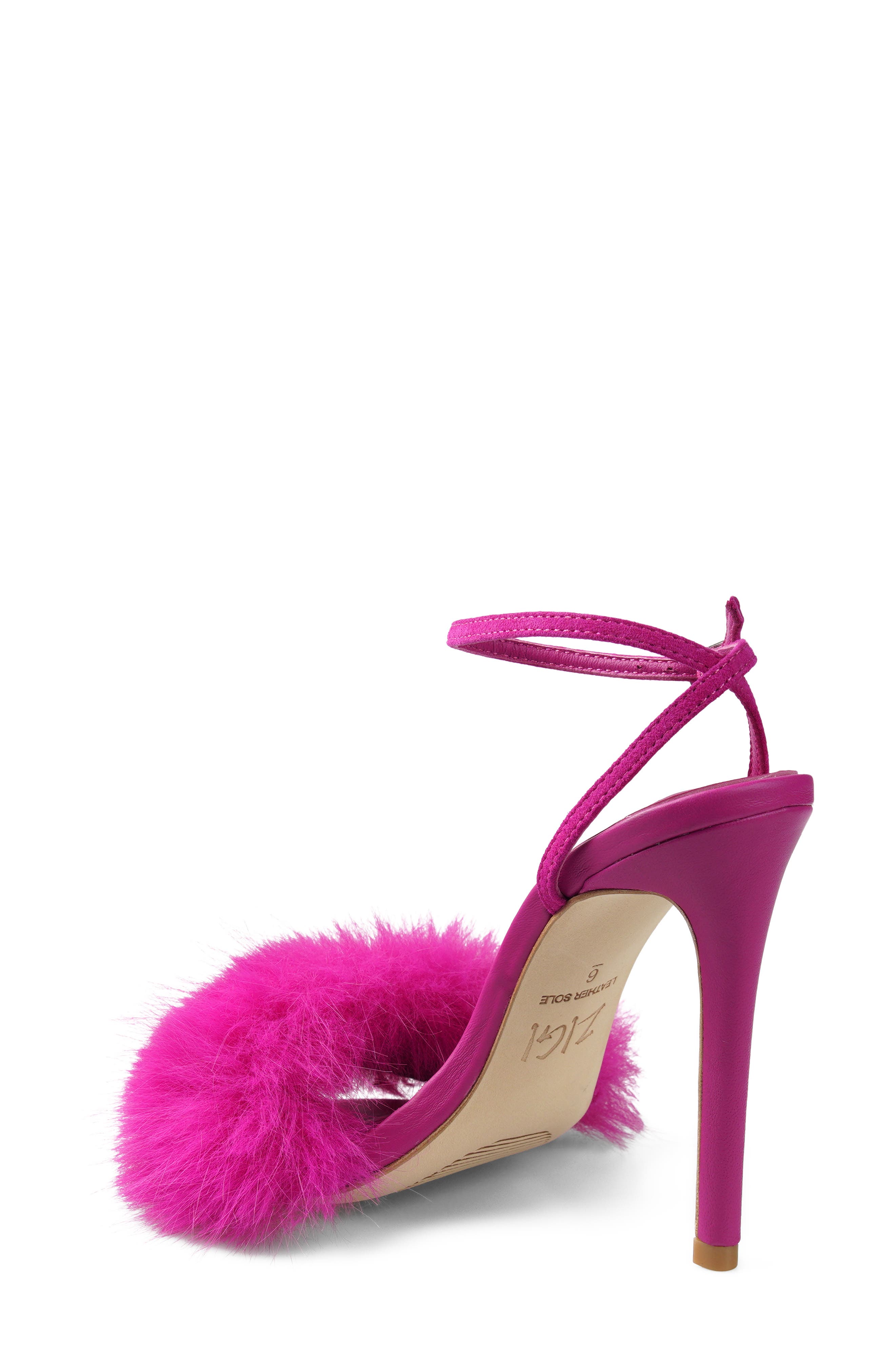 Sharrise Faux Fur Sandal, Alternate, color, ORCSE