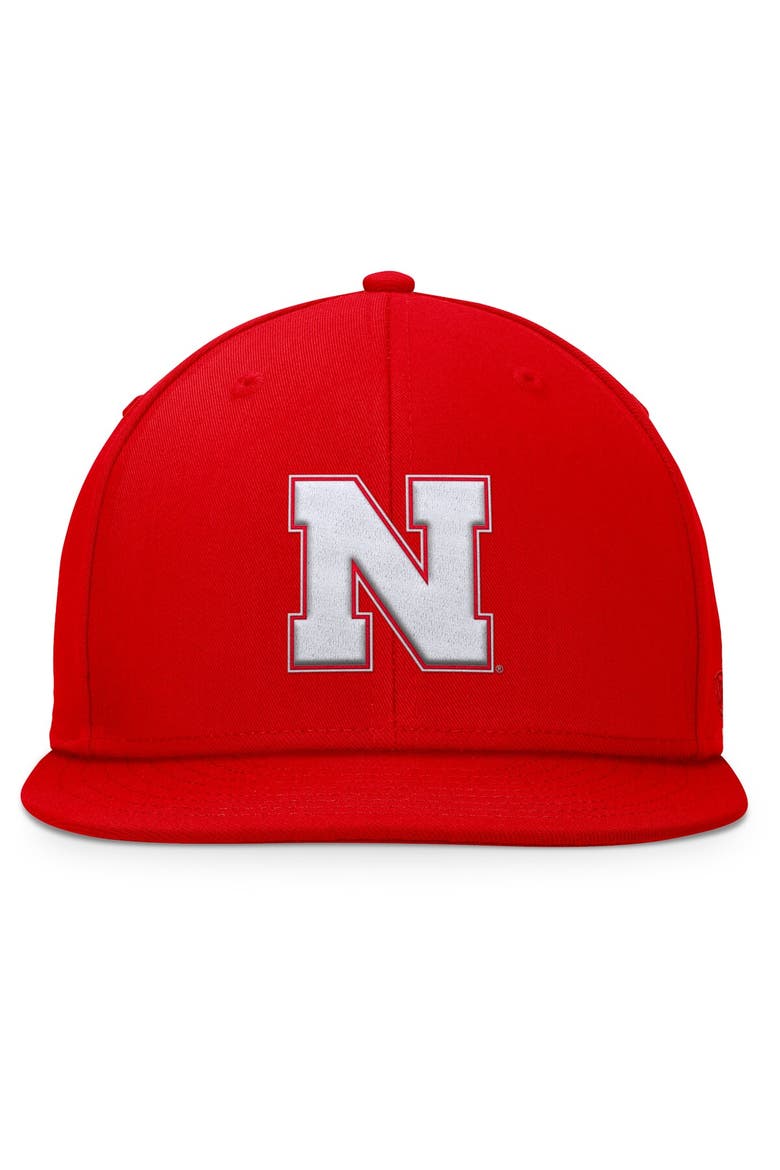 Men's Top of the World Scarlet Nebraska Huskers Fundamental Snapback Hat, Alternate, color, Scarlet