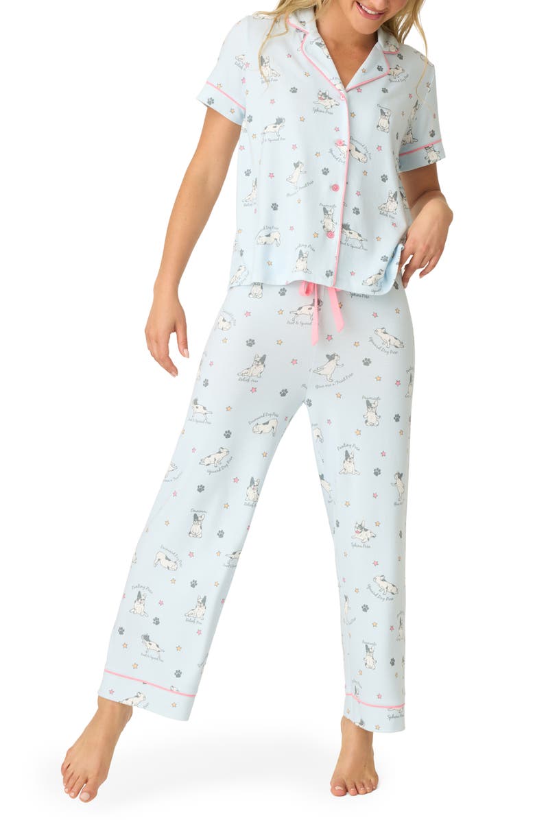PJ Salvage Paws & Breathe Pajamas, Main, color, Blue Mist