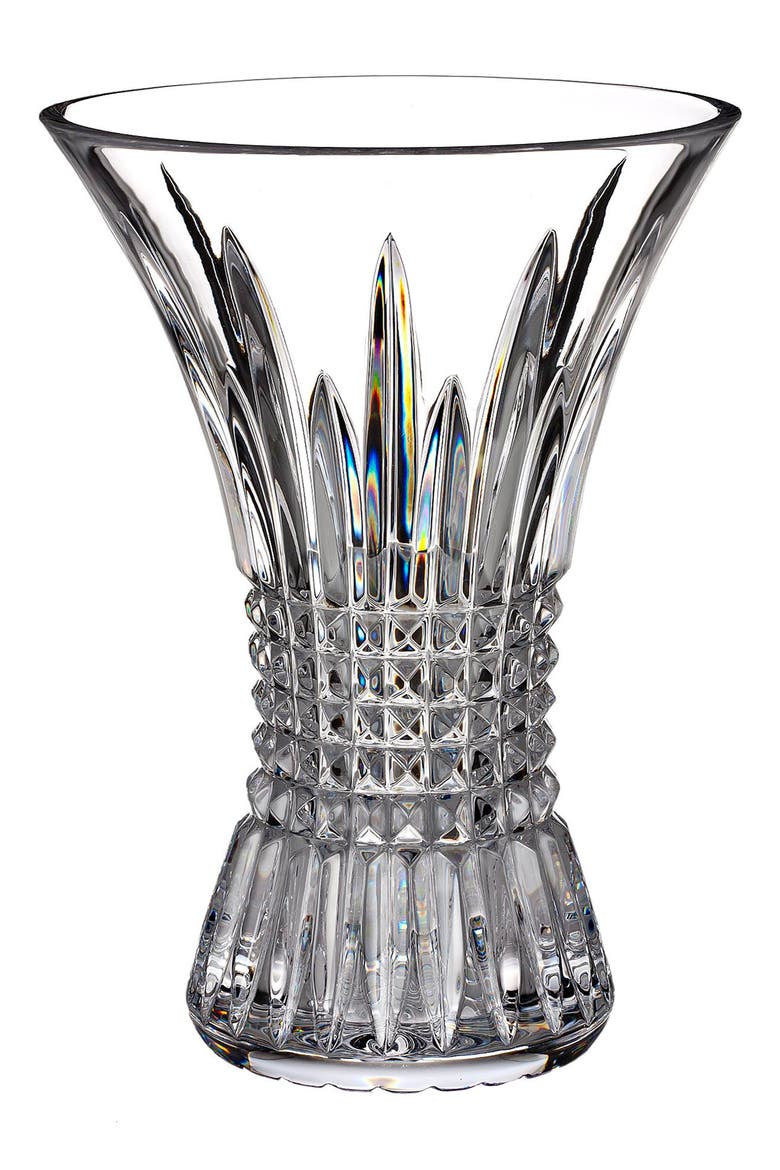 Lismore Diamond Lead Crystal Vase, Alternate, color, CLEAR