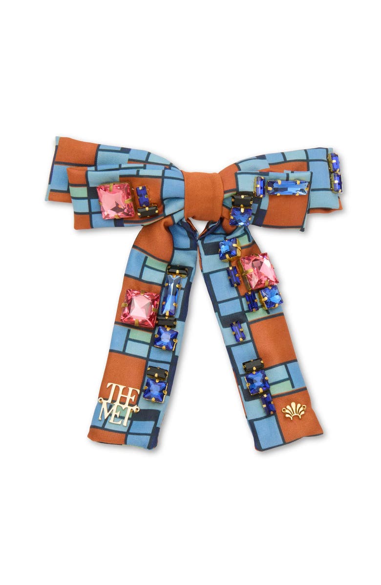 Lele Sadoughi The Met X Lele Antoinette Mondrian Bow Barrette, Main, color, Composition 999