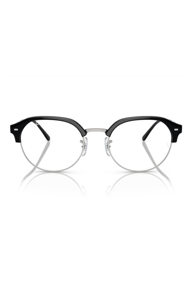 0RX7229 53mm Irregular Optical Glasses, Main, color, BLACK