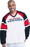 STARTER Men's Starter White Houston Texans Infield Play Raglan Pullover Jacket