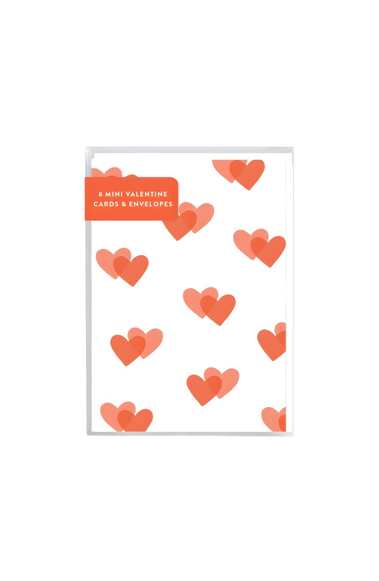 Joy Paper Co. Heart Pattern Mini Valentines Set of 8, Main, color,