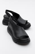 Forever & Always Shoes Agusto Leather Platform Sandal