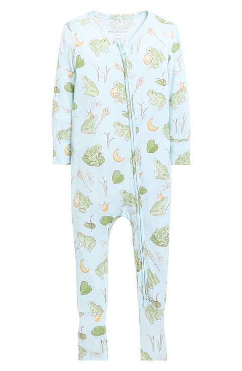 Frog Prince Print Convertible Zip-Up Footie (Baby)