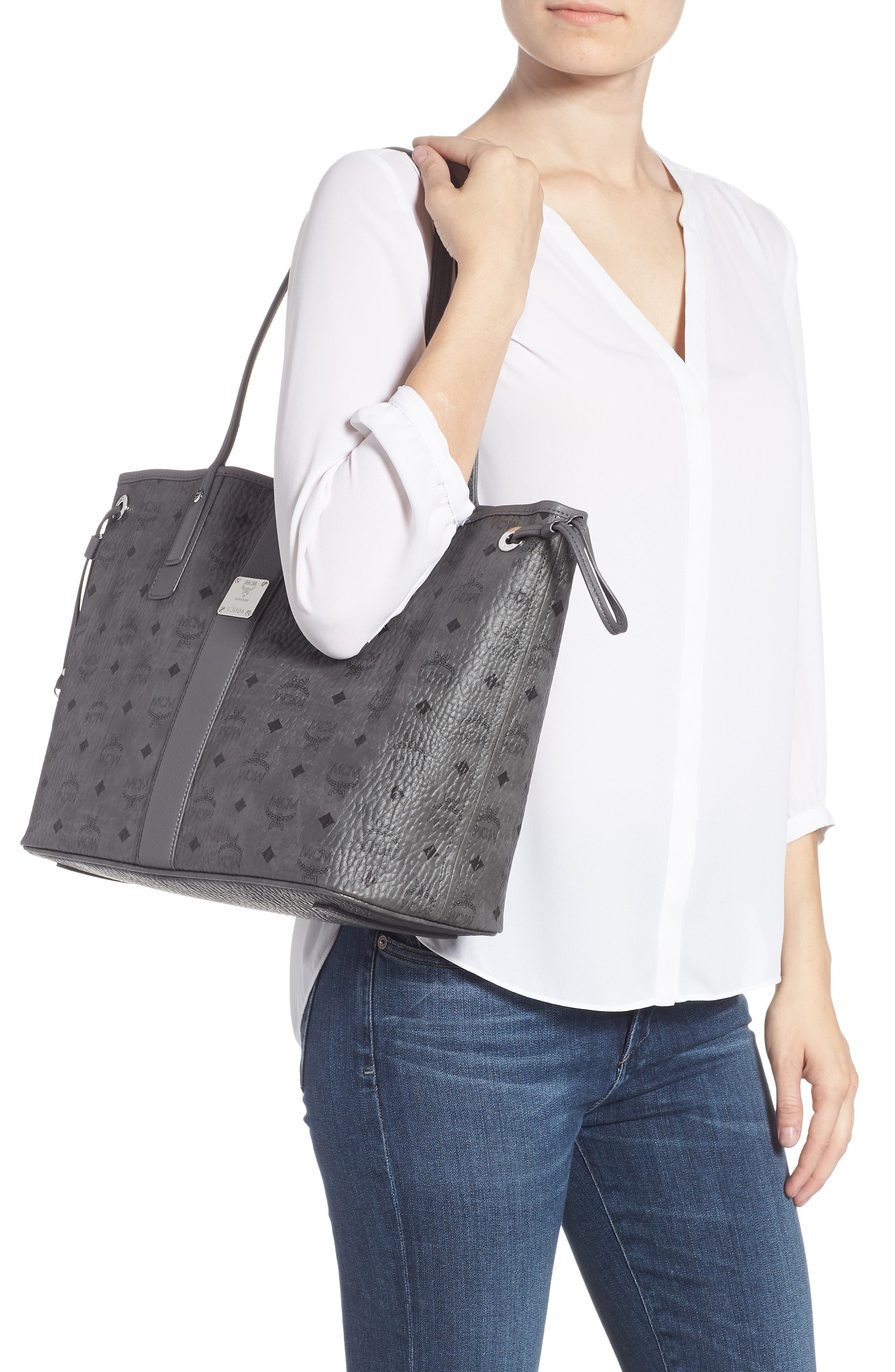 MCM Medium Liz Reversible Shopper, Alternate, color, 