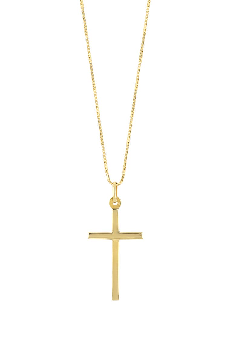 Bony Levy Men's 14K Gold Cross Pendant Necklace, Main, color, 