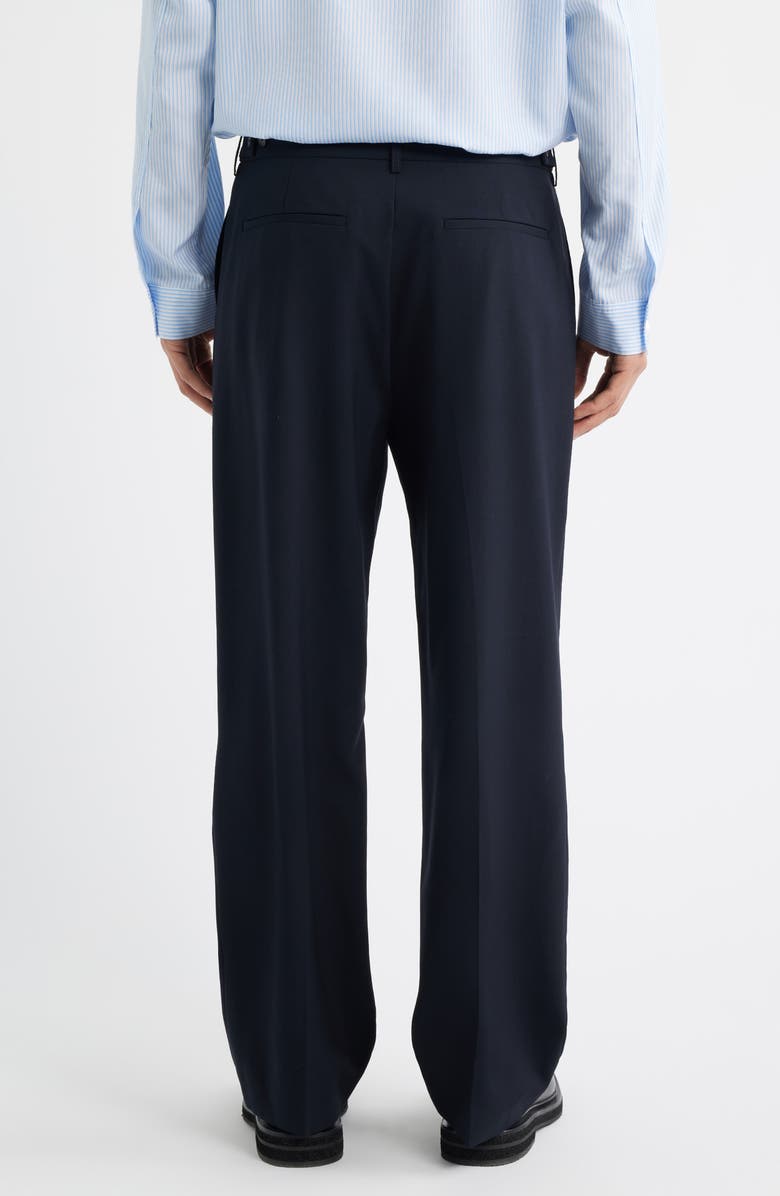 FRAME Pleated Wool Wide Leg Pants, Alternate, color, Dark Navy