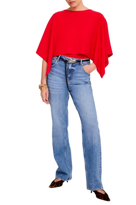 Layered Poncho Knit Top
