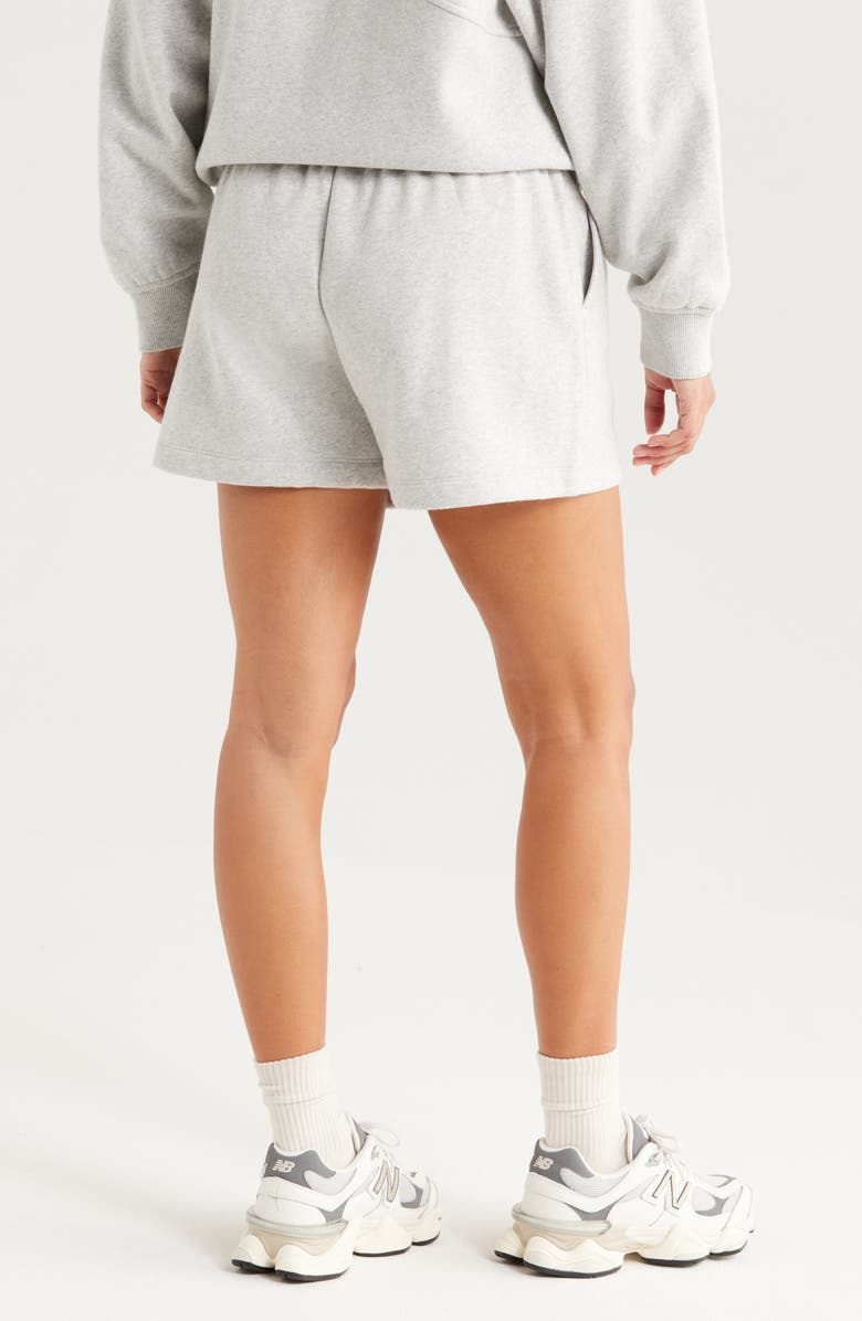 Zella Ultracozy Fleece Sweat Shorts, Alternate, color, Grey Light Heather