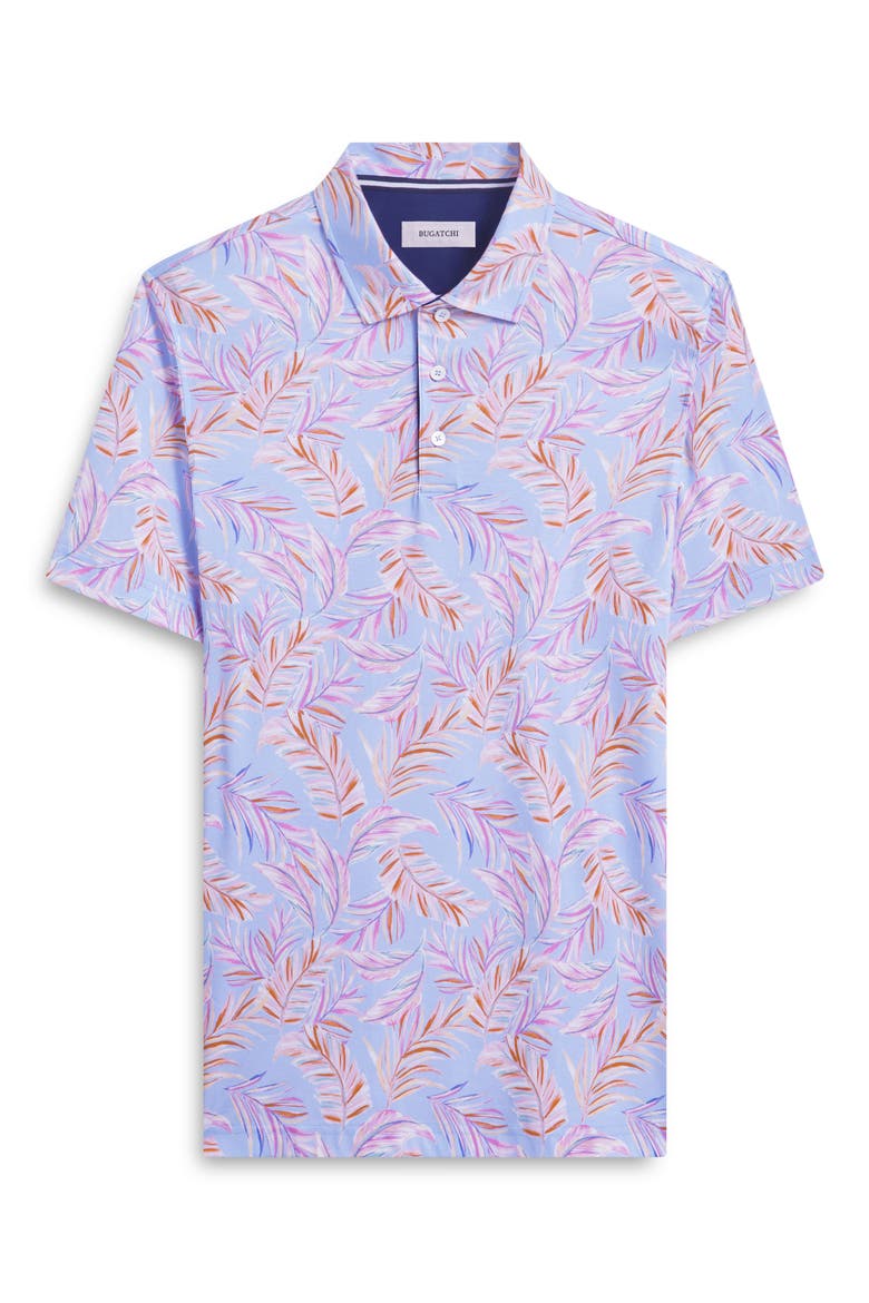 Hendrix Digital Leaf Print Pima Cotton Polo, Alternate, color, SKY
