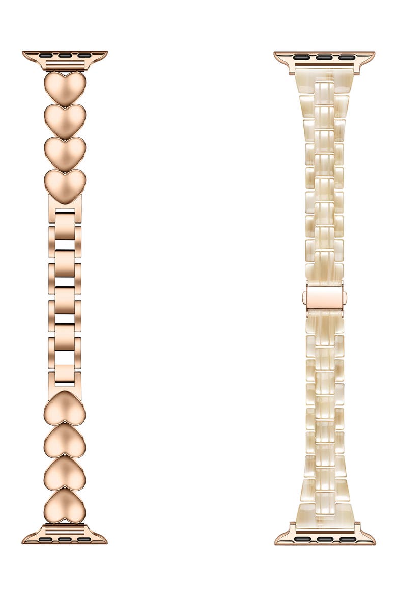 Aphrodite Autumn 2-Pack Apple Watch® Watchbands, Main, color, ROSE GOLD
