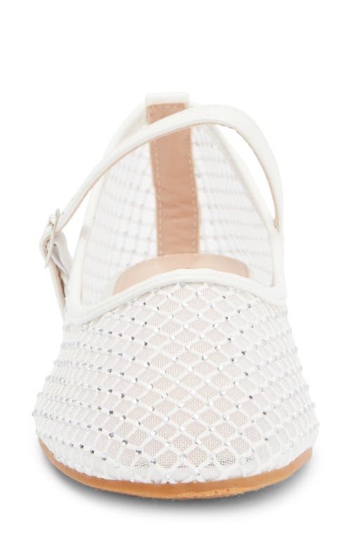 Top Guy Shoes Rosario Rhinestone Mesh Mary Jane Flat