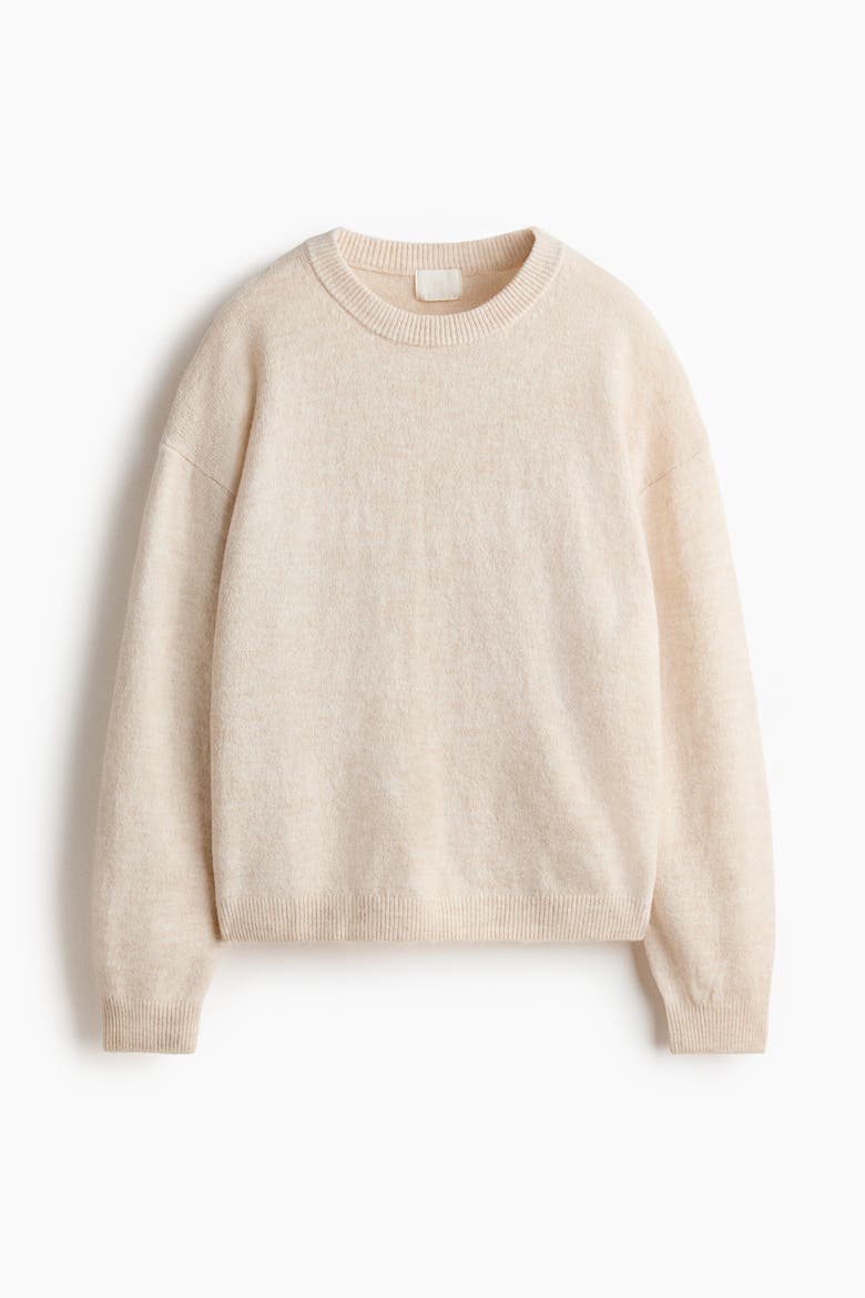 Knit sweater, Alternate, color, Light beige melange