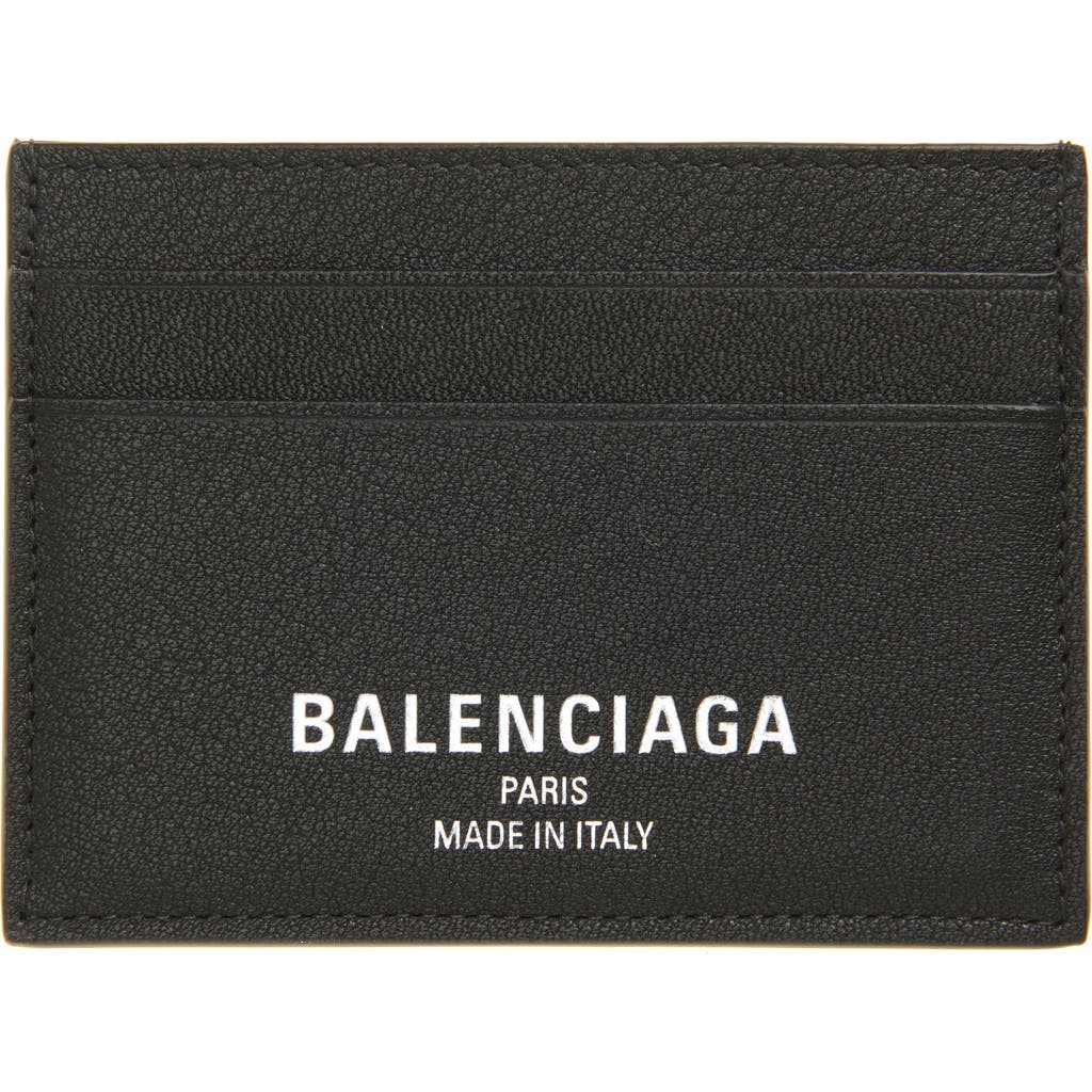 Balenciaga Logo Leather Card Case