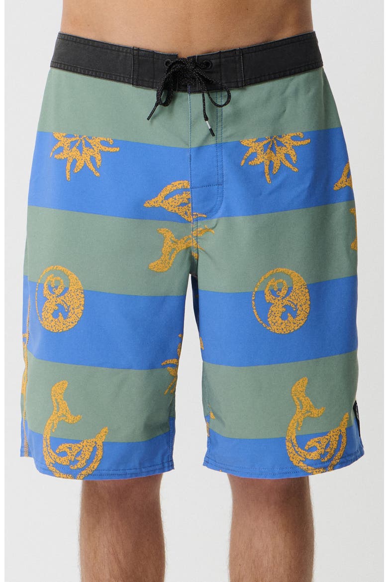 Mirage Disorder Striped Board Shorts, Main, color, DEEP RIVERSIDE
