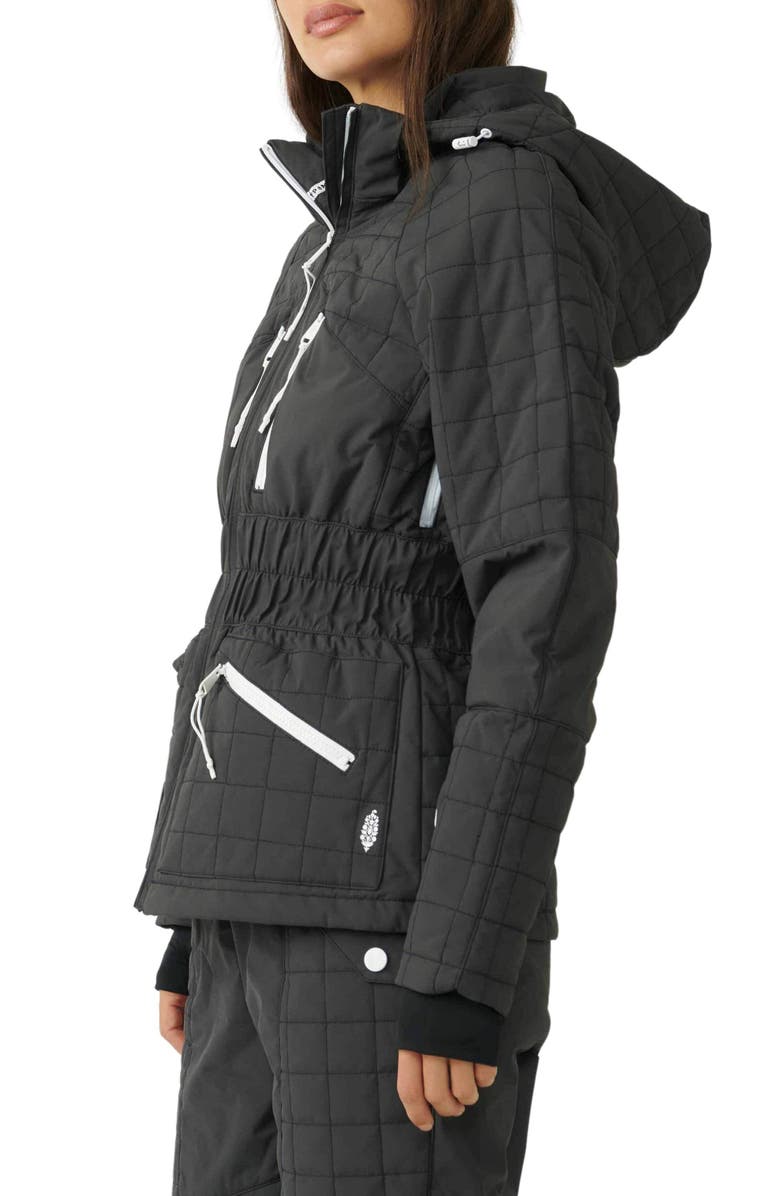 FP Movement by Free People FP Movement All Prepped Quilted Waterproof Snow Jacket with Removable Hood, Alternate, color, 