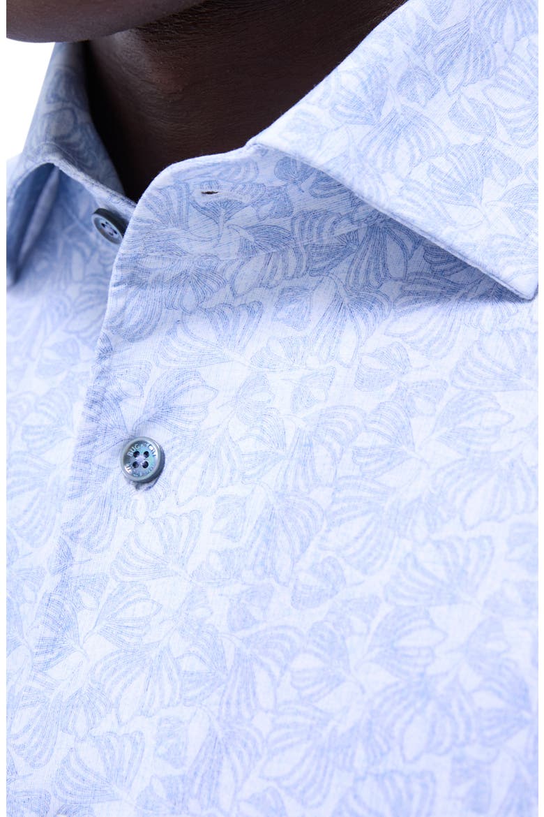 Devon OoohCotton® Floral Button-Up Shirt, Alternate, color, AIR BLUE