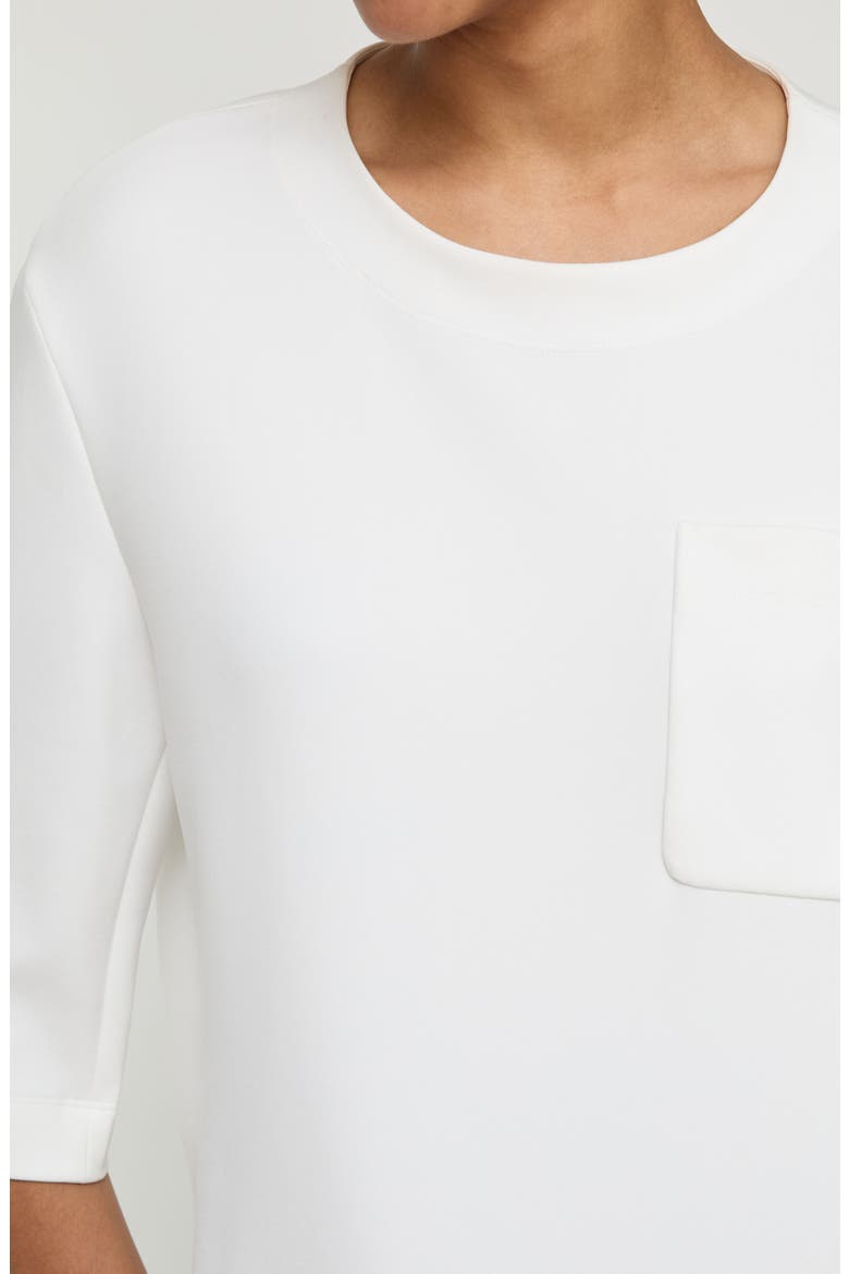 Relaxed Elbow Sleeve Top, Alternate, color, WHITE