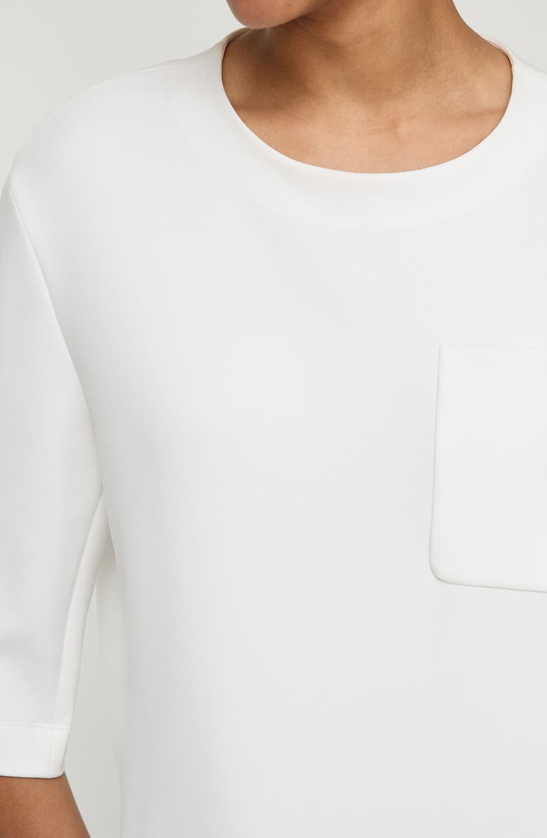 Lafayette 148 New York Relaxed Elbow Sleeve Top, Alternate, color, White