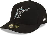 New Era Men's New Era Black Florida Marlins On-Field Authentic Collection Low Profile 59FIFTY Fitted Hat