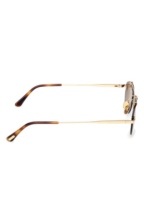 Tom Ford Astor 55mm Gradient Pilot Sunglasses In Brown
