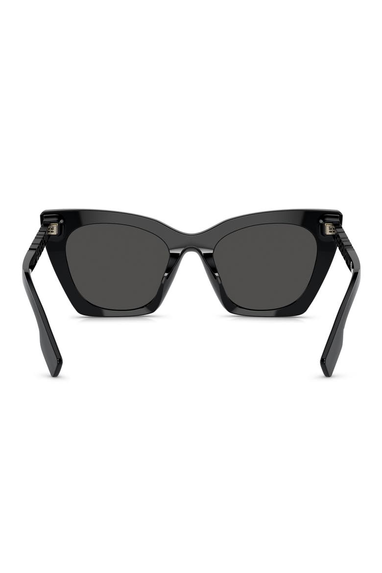 52mm Cat Eye Sunglasses, Alternate, color, BLACK/ BLACK