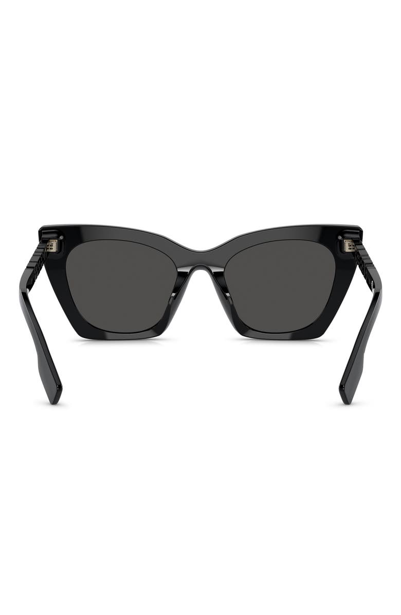 Burberry 52mm Cat Eye Sunglasses, Alternate, color, Black/ Black